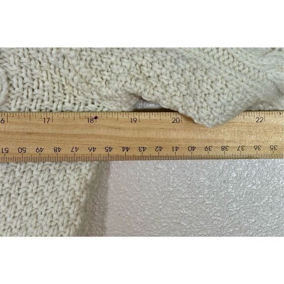 Inis Crafts 100% Merino Wool Full Zip Cardigan Sweater in Oatmeal Women’s Medium - Picture 8 of 8